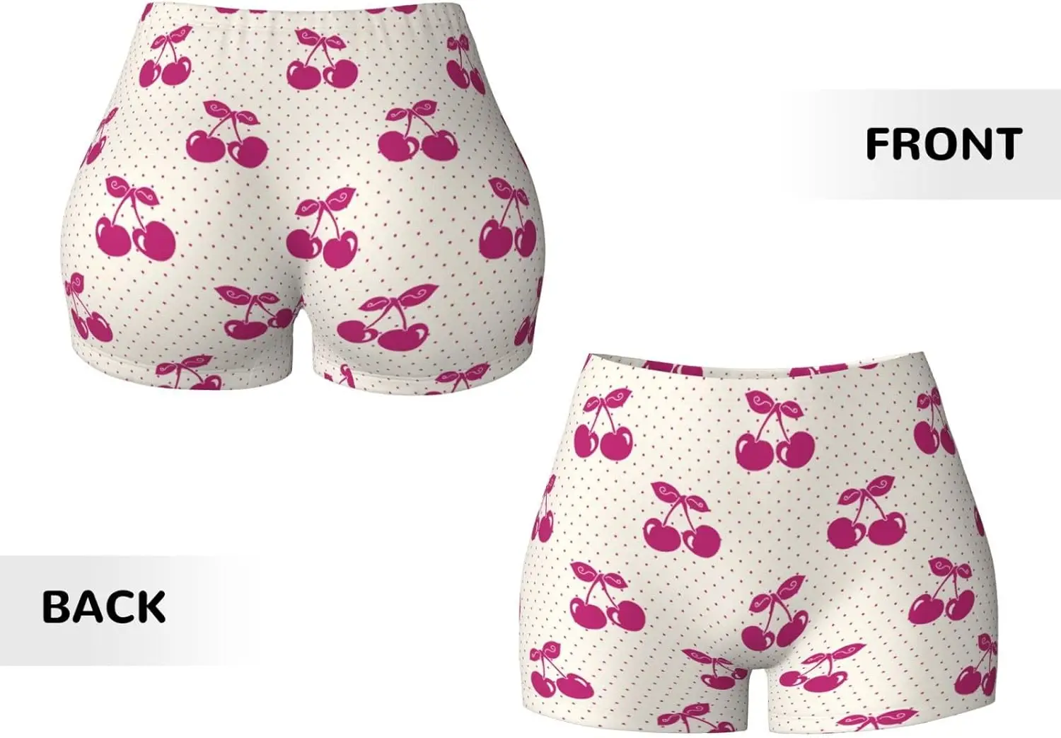 Colorful Mushroom Floral Moth Women Workout Shorts High Waisted Booty Stretch Yoga Running Athletic Fitness Shorts