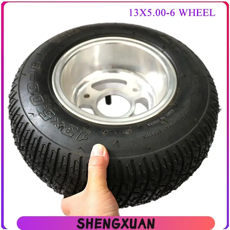 13x5.00-6 inch tubeless tires with wheels, suitable for karting, beach buggy, off-road wheel accessories