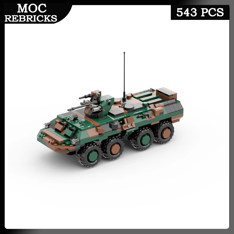 

Military Russia Armored Vehicle BTR-82 Personnel Carrier Weapons MOC Building Block DIY Toy Model Car Brick Children Kid's Gifts