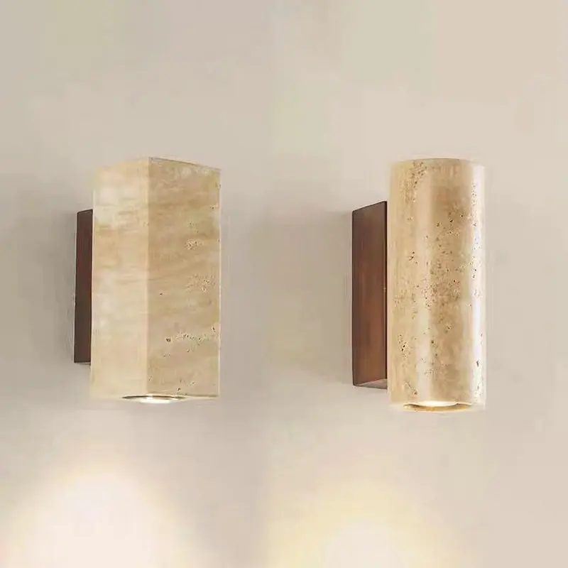 

Светодиодный настенный светильник из натурального камня, художественный ваби-саби для спальни, настенный светильник в стиле ретро, для дома, для проживания в семье, коридора, гостиной, фоновое освещение
