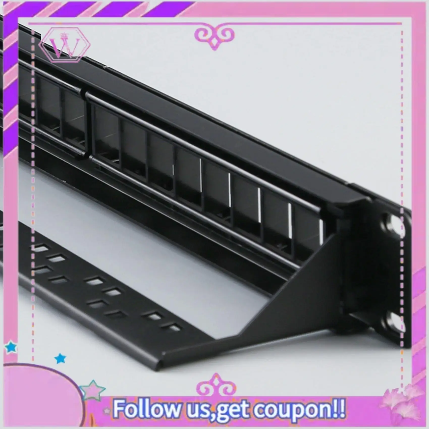 19 بوصة 1U خزانة الرف من خلال 24-Port CAT6 لوحة التوصيلات RJ45 شبكة مهائي كابلات كيستون جاك وحدات لوحة التوصيلات