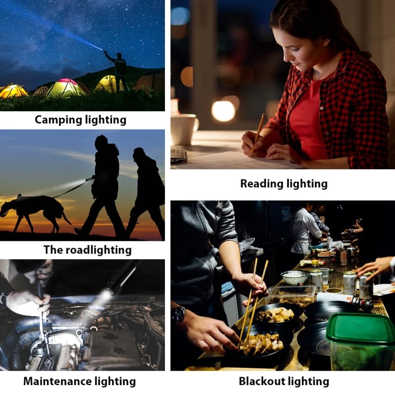 zk30 2000 Lumens Mini Portable lanterns Working Inspection Torches COB LED Multifunction Maintenance flashlight Magnetic Base