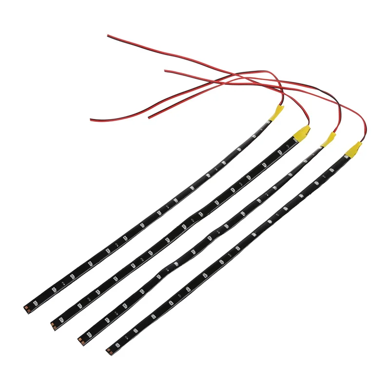 CQMF-8 X フレキシブル15LEDストリップライト 30cm オレンジ 防水 車・バイク用