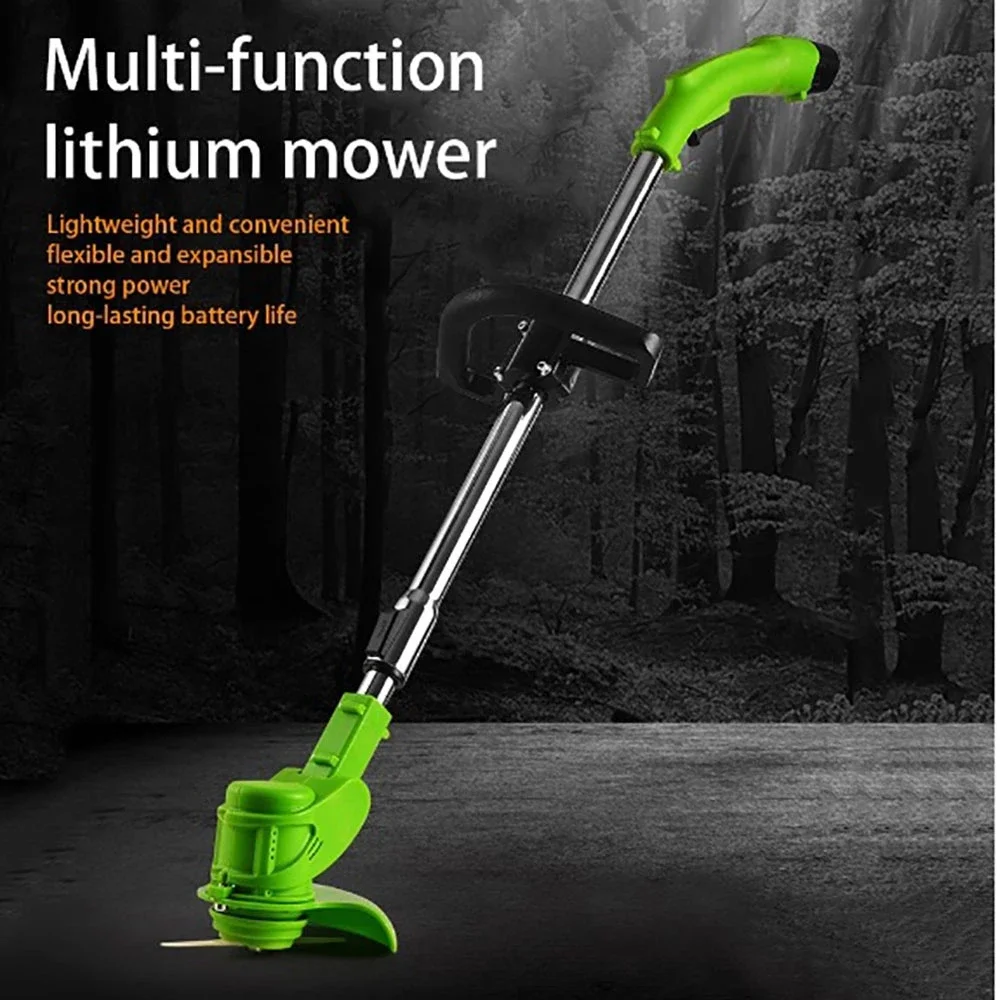 

450W Cordless Electric Lawn Mower Portable Garden Grass Weeds Lawn Trimmer Edger with 2000mah Lithium Battery Rechargeable