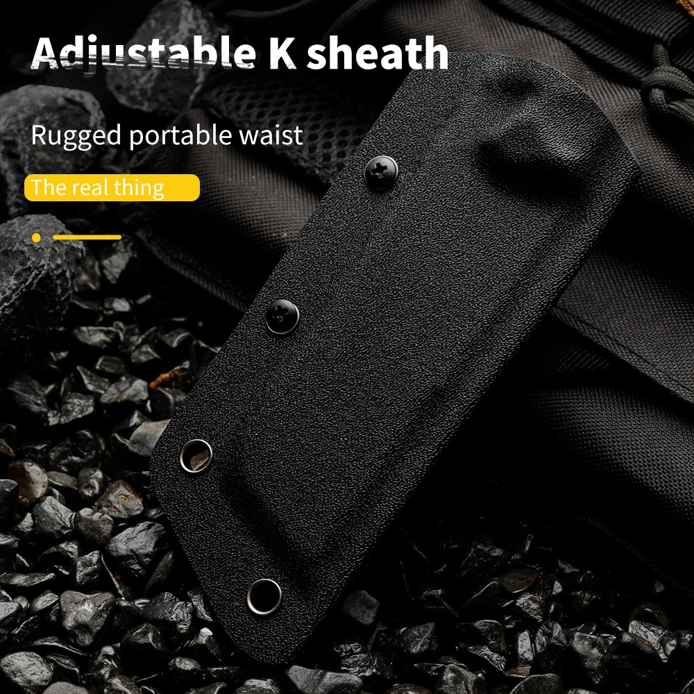 HUANGFU lama fissa in acciaio D2 di alta qualità, coltello dritto da esterno, coltello da sopravvivenza nella natura selvaggia, coltello piccolo da uomo