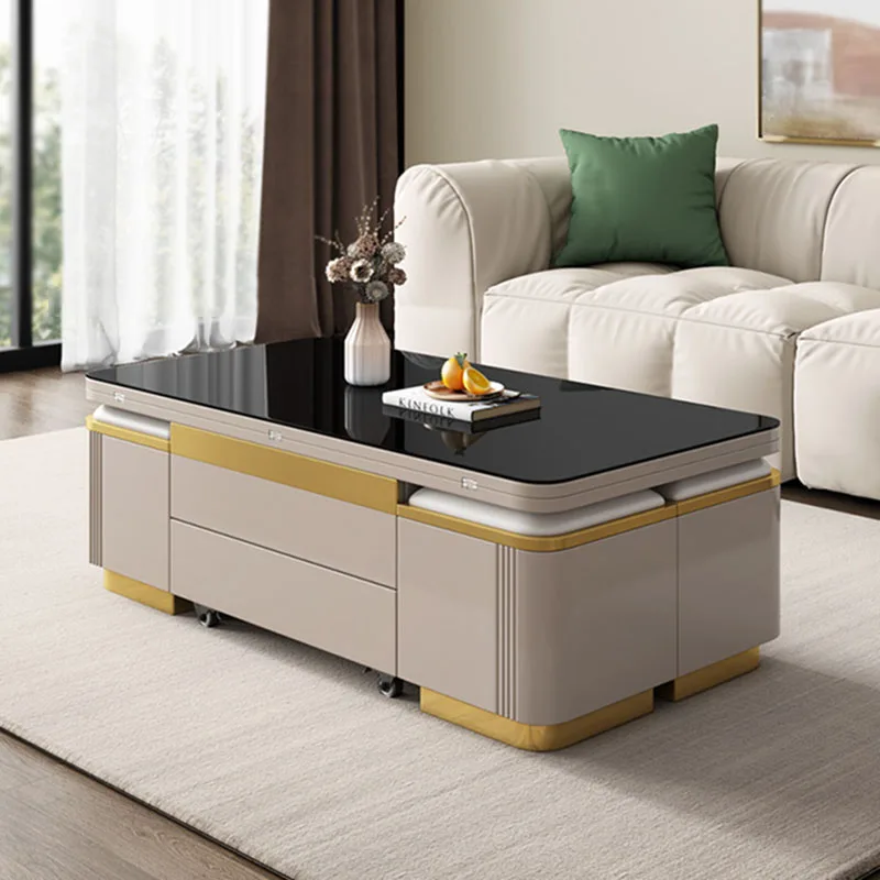 Living Room Luxury Coffee Table modern Organizer Nordic Mobile Coffee Table folding Modern hotel Couchtisch furniture for home