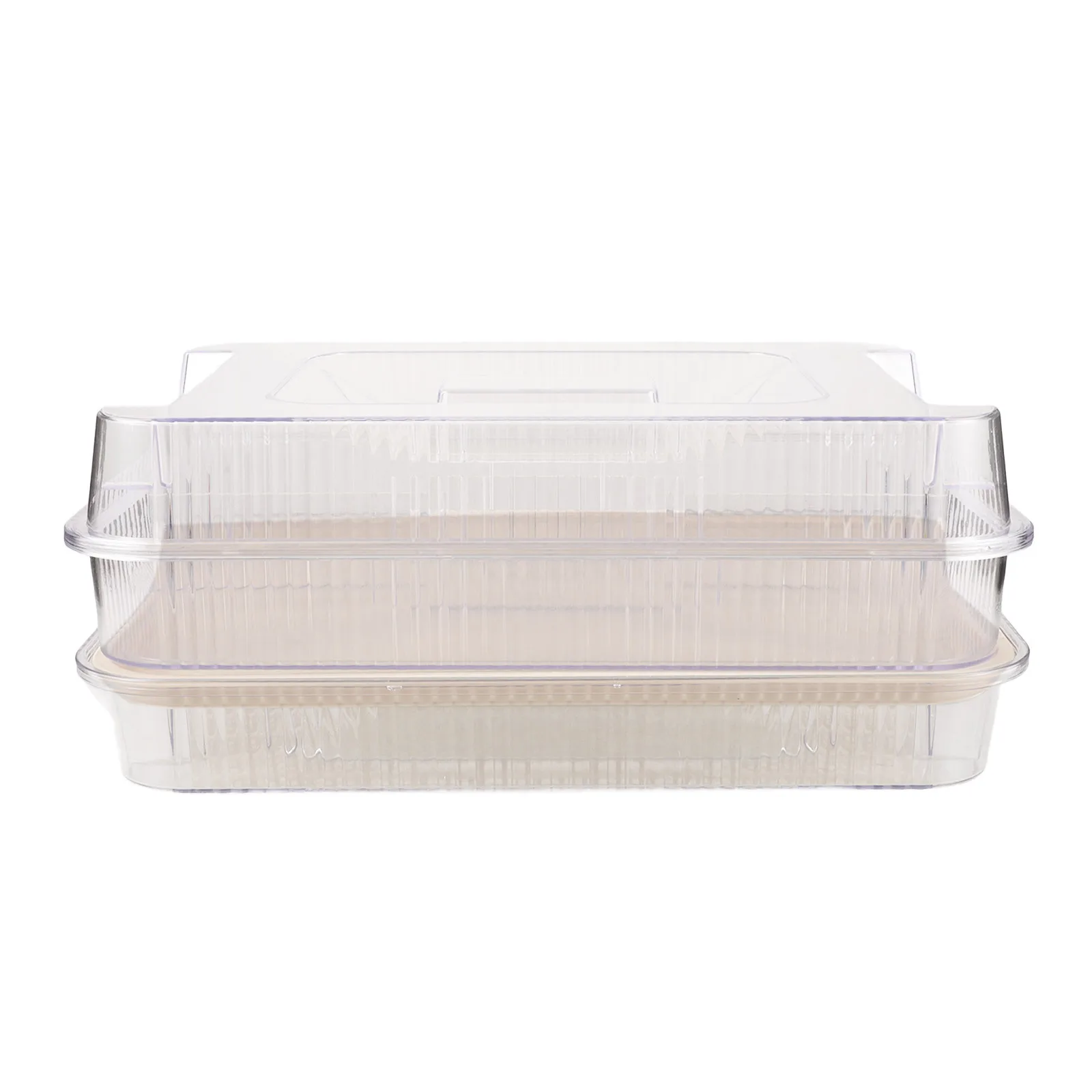 

Multi Section Clear Plastic Chilled Serving Tray Party Platter Ice Buffet Food Tray Charcuterie Boards Appetizer