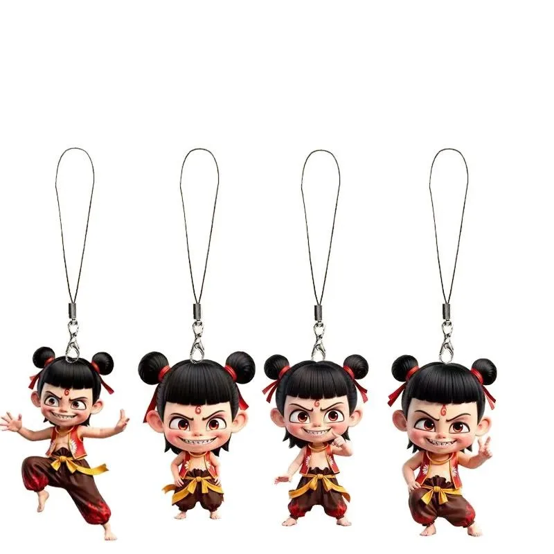 30 pcsNew Nezha 2: Magical Children Roaring In The Sea Surrounding Aobing Person Ornament 2d Acrylic Keychain Pendants Gifts