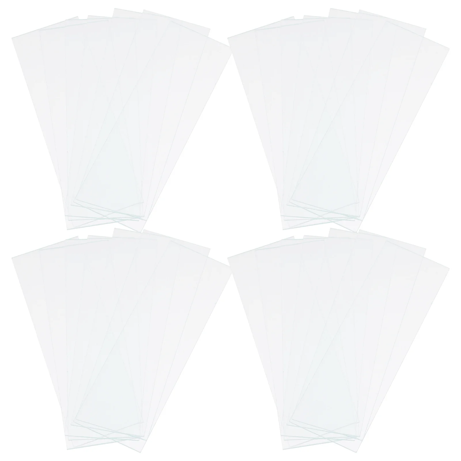 

50Pcs Microscope Slides Optical Glass Blank Slides Pre Cleaned Cover Glass Set for Biological Education Microscope Slide Kit