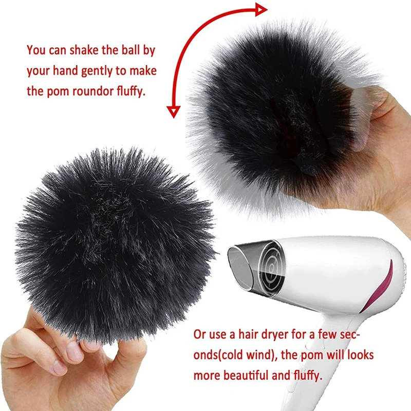 Pompón de piel de zorro sintética con lazo elástico para sombreros, llaveros, bufandas, guantes, bolsos, accesorios, bricolaje, 20 piezas