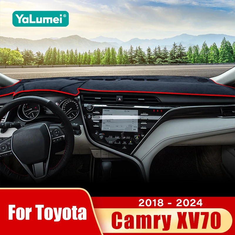 لتويوتا كامري 70 XV70 2018 2019 2020 2021 2022 2023 2024 كامري الهجين لوحة سيارة حصيرة الشمس الظل عدم الانزلاق غطاء الملحقات
