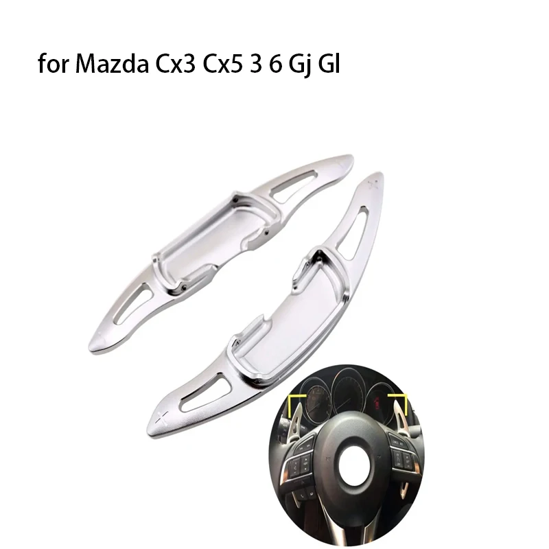 

2Pcs GSD Aluminum alloy Car Steering Wheel Shift Paddle Shifter Extension for Mazda Cx3 Cx5 3 6 Gj Gl Bm Bn Accessories