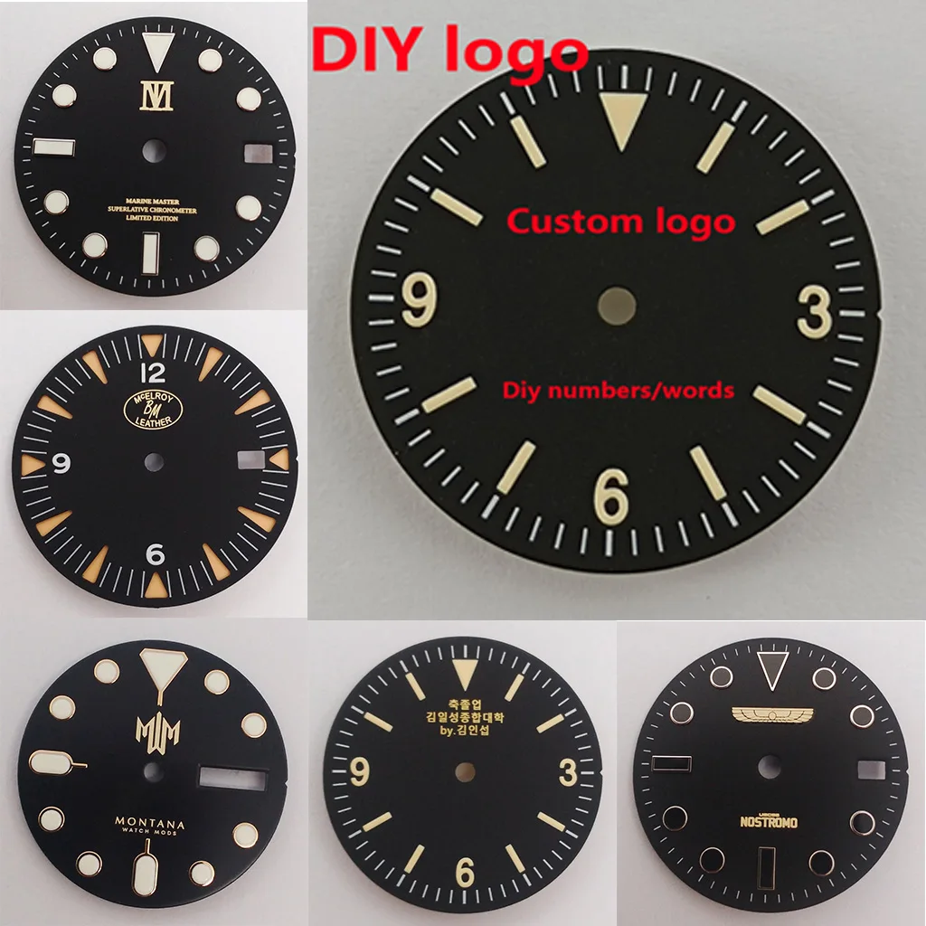 Goutent Laser Print Custom Name/Logo Watch Dial Diy Dial Fit ETA 2824 2836 Miyota 8215 8205 DG2813 3804 Movement Personalization