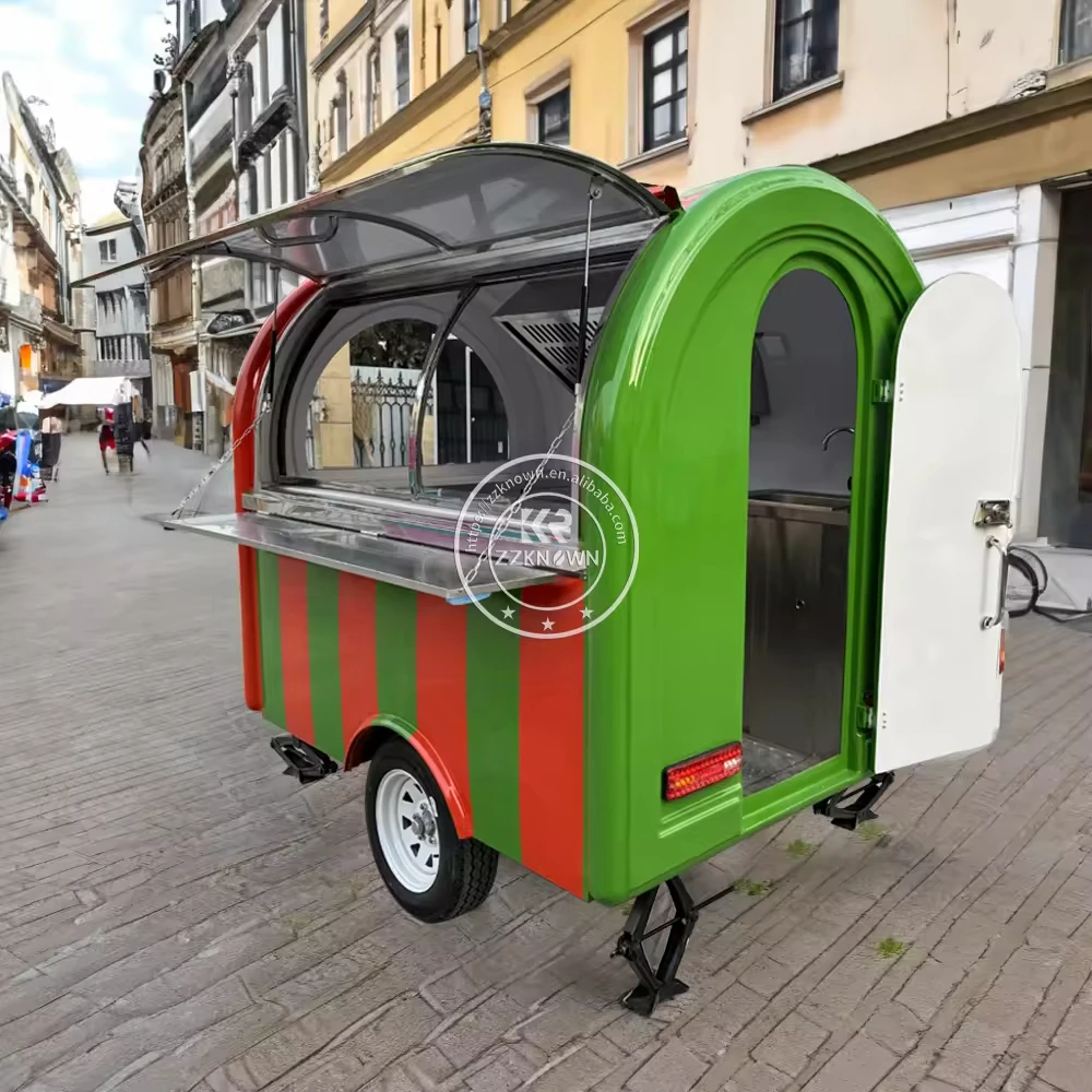 Remolque de comida rápida móvil, camión de comida al aire libre, con licencia de cocina completa, superventas, 2023