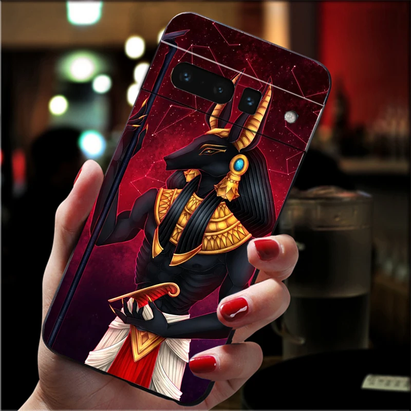 Чехол для телефона Google Pixel 10 Pro XL 9 Pro XL 8 7 6 Pro 9A 8A 7A 6A Pixel 8 7 6 5 Художественный Египет Нефертити Анубис Анк Фараон