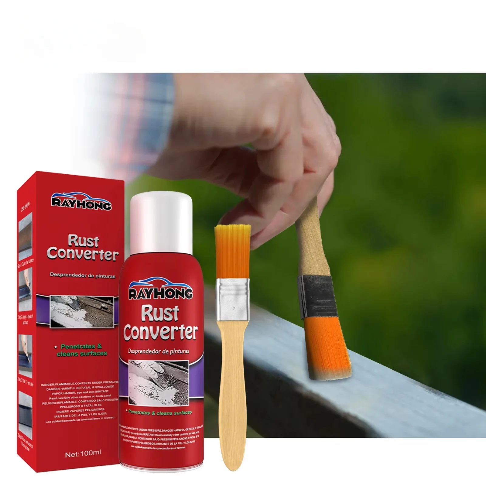 Car Anti-Rust Chassis Rust Converter Water Based Primer Metal Surface Rust Remover Weather Proof Long Lasting Duster LAVIE LIFE