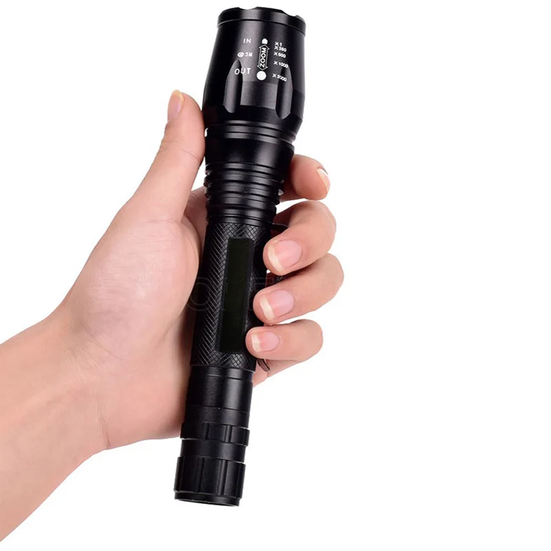 LED T6 LED flashlight 2000 lumen adjustable Portable Led torch Zoomable for 18650 rechargeable battery camping bike outdoor