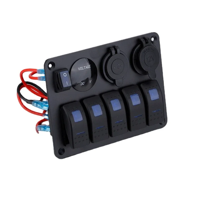 Marine Carling Contura Rocker Switch Spdt Black On / Off / On Lighted 12V 20Amp Led Switch