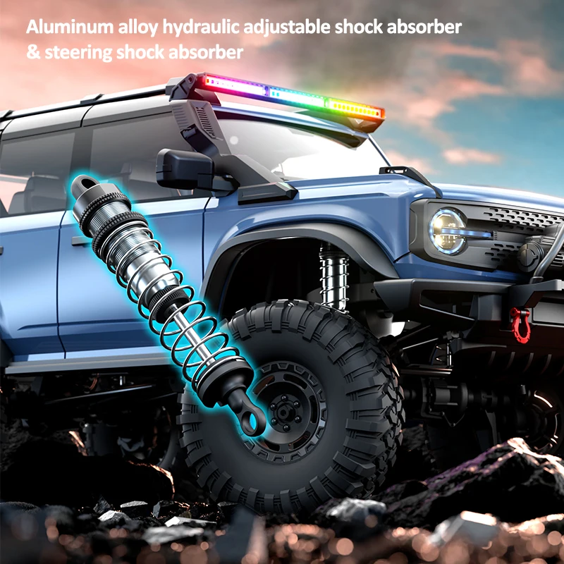 HB Rc Modell 1/10 Upgrade RC Crawler 4WD RTR 2,4G Elektrische Fernbedienung Rock Geländewagen mit Bunten LED Lichter Spielzeug – Detail 9