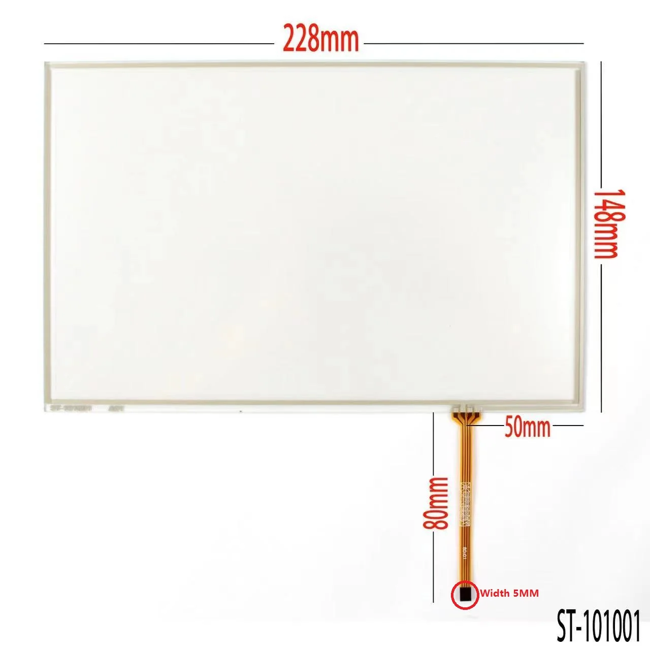 

10.1-inch four wire resistive touch screen ST-101001 228 * 148