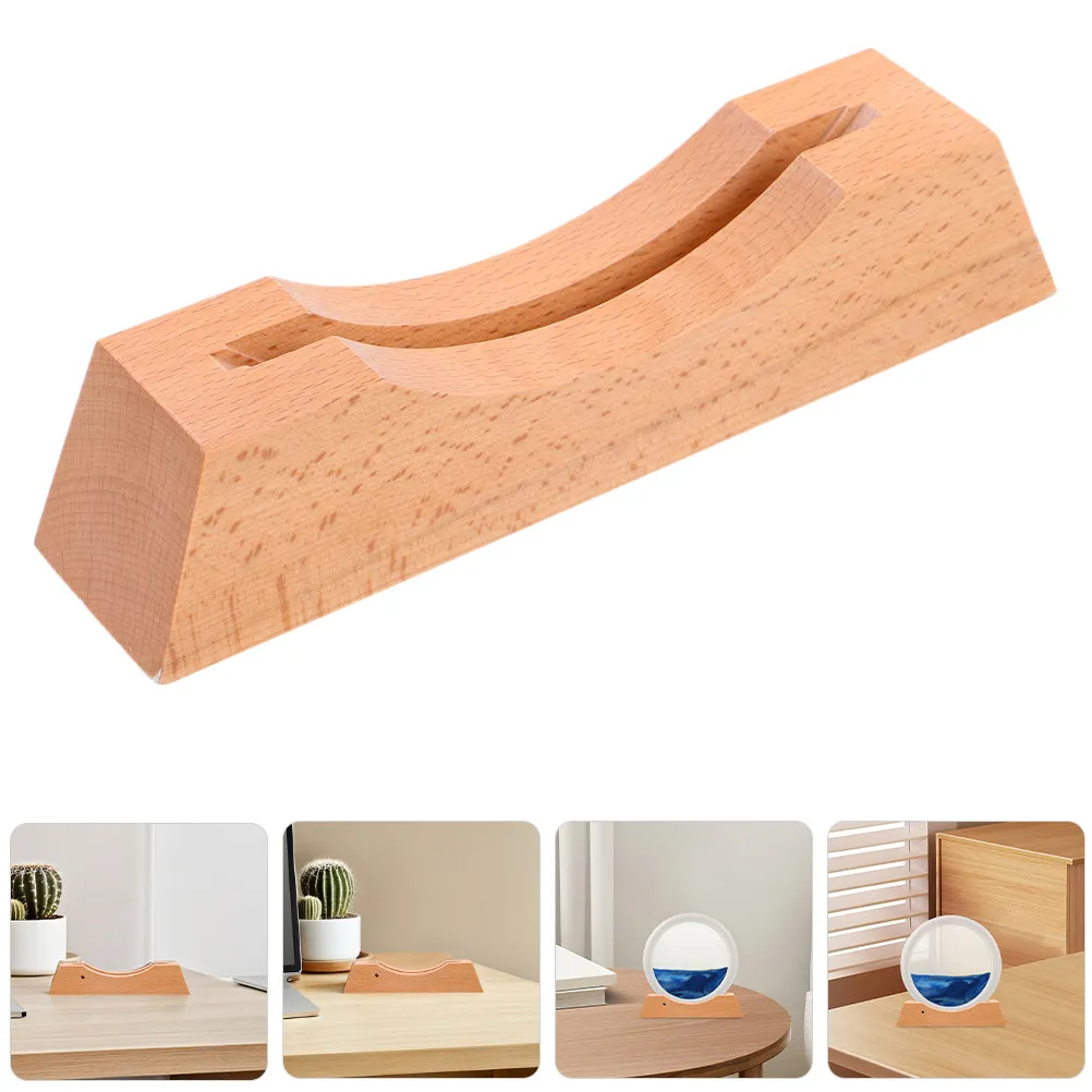 2Pcs Wooden Base for Sand Art Painting Picture Stand Easy Clean DIY Quick Setup Stable Craft Display Stand