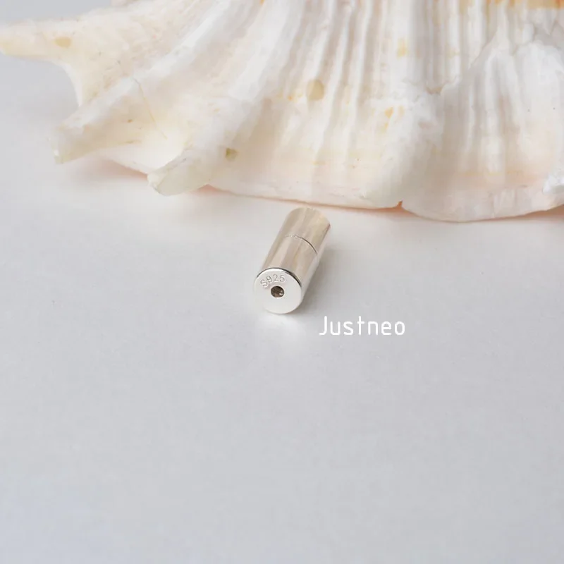 Solid 925 Sterling Silver Thread clasp , for Necklace / Bracelet Jewelry diy Components