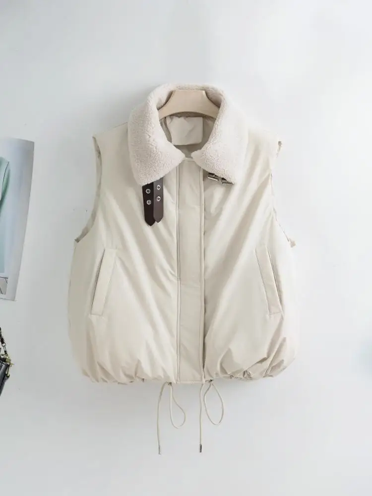 

Осень-зима, черный хлопковый жилет больших размеров, женское корейское модное бежевое пальто на молнии, элегантные праздничные короткие топы на бретелях, женские простые