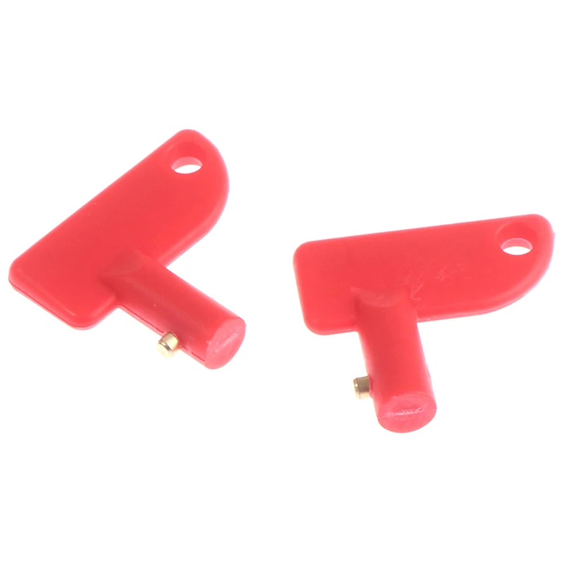 2pcs Red Mini Battery Cut Off Kill Isolator Switch Spare Keys For Marine Auto Boat Truck