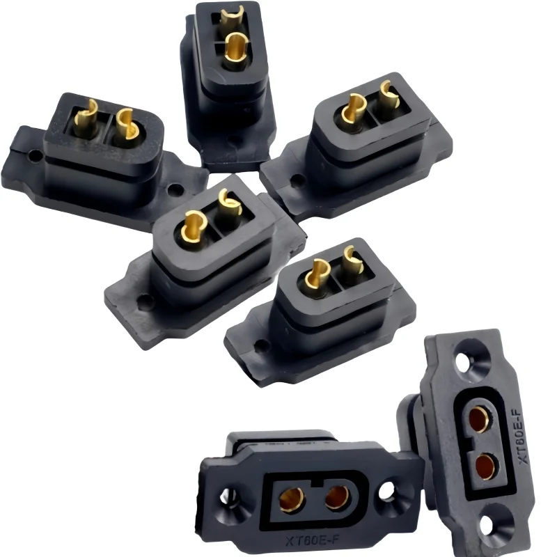7 Stück XT60E-F Buchsenstecker XT60 Anschlussbuchse mit Schrauben zur Panelmontage für FPV Lithium-Akku RC Quadcopter Drohne