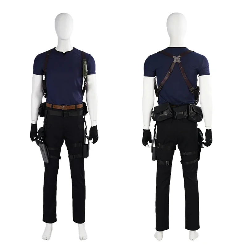 Miłosna rodzinna gra Resident 4 Cosplay Evil kostium Casual Streetshirt dla mężczyzny Leon Halloween strój męski 2025 nowość