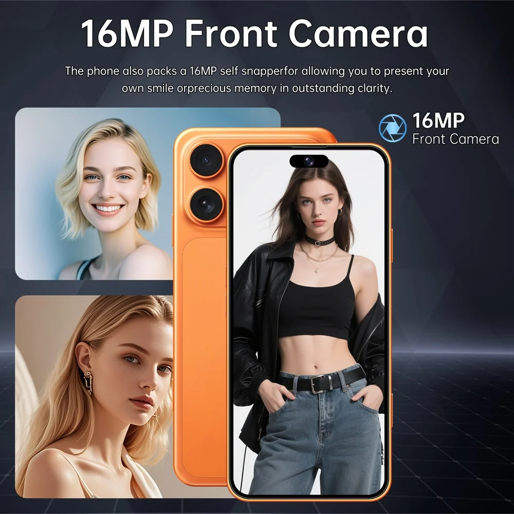 K-Touch I17 Pro Max Mobile Phones 7.3 Inch Smartphone Android 15 Cell Phone 22G+2TB 16+48MP Camera 5G Dual Card Dual Standby 7800mAh Face Unlocked Cellphones
