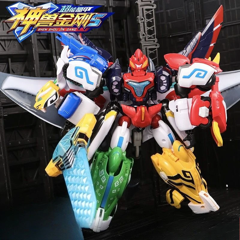 

6 IN1 Transforming Robot 8''/Sacred Beast Voltron Action Figure Boy Collect Toys and Leisure Children Toy Holiday,birthday Gifts