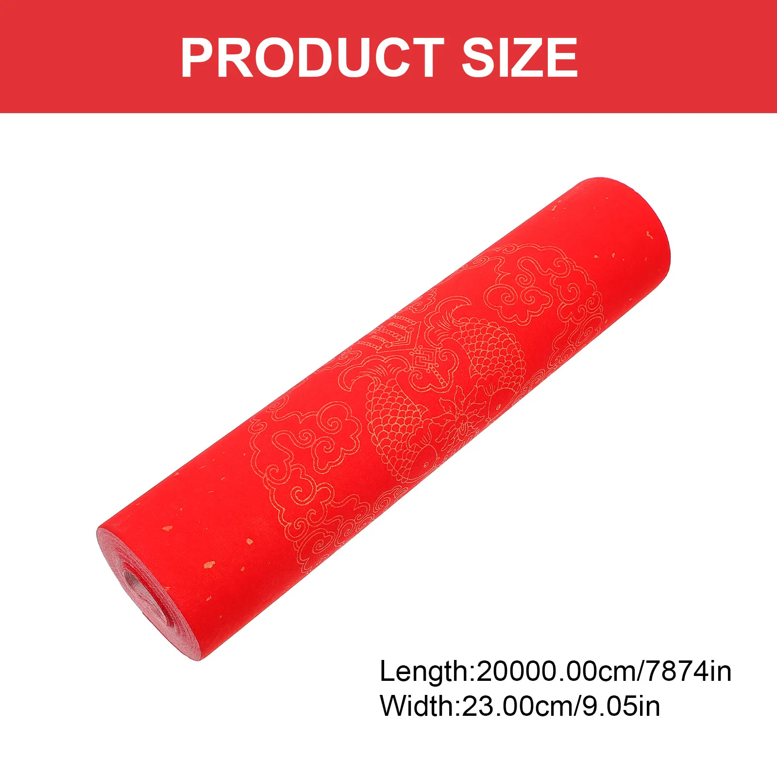 1 Roll Spring Festival Couplet Paper Red Xuan Rice Paper for Chinese Calligraphy Writing Smooth Ink Holding No Fade Portable DIY