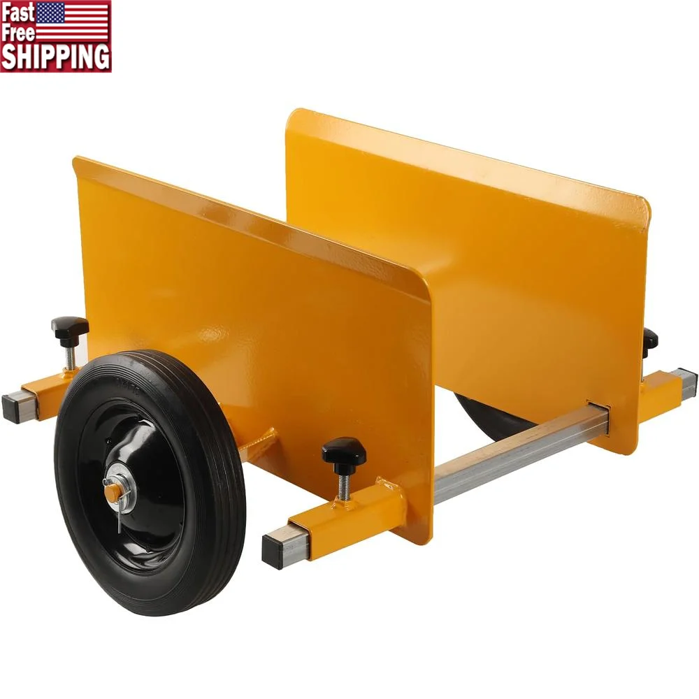 Panel Mover Dolly Heavy Duty 600lb Capacity Solid Rubber Wheels Adjustable Clamp Sturdy Alloy Steel Construction