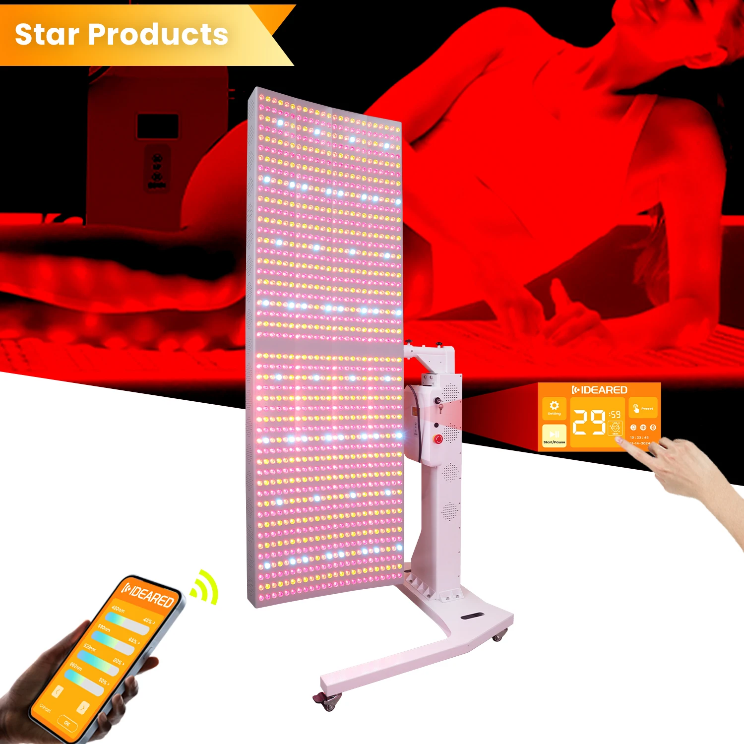 NEW 2026 IDEATHERAPY Full Body LED Red Light Therapy Device 1152pcs Dual Chips Infrared PDT Machine Spa Clinic Use LED Red Light