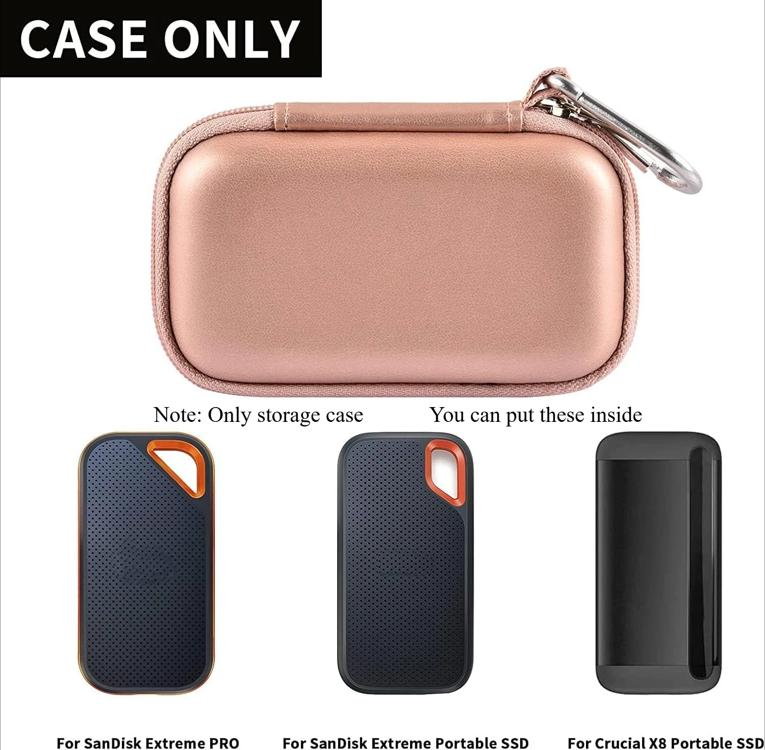 (CASE ONLY)Hard Case Compatible with SanDisk Extreme PRO/for SanDisk 500GB 1TB 2TB 4TB Portable External SSD. Carrying Travel Ho