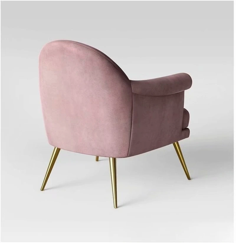 Fabric single pedal combination stainless steel sofa clubhouse reception chair