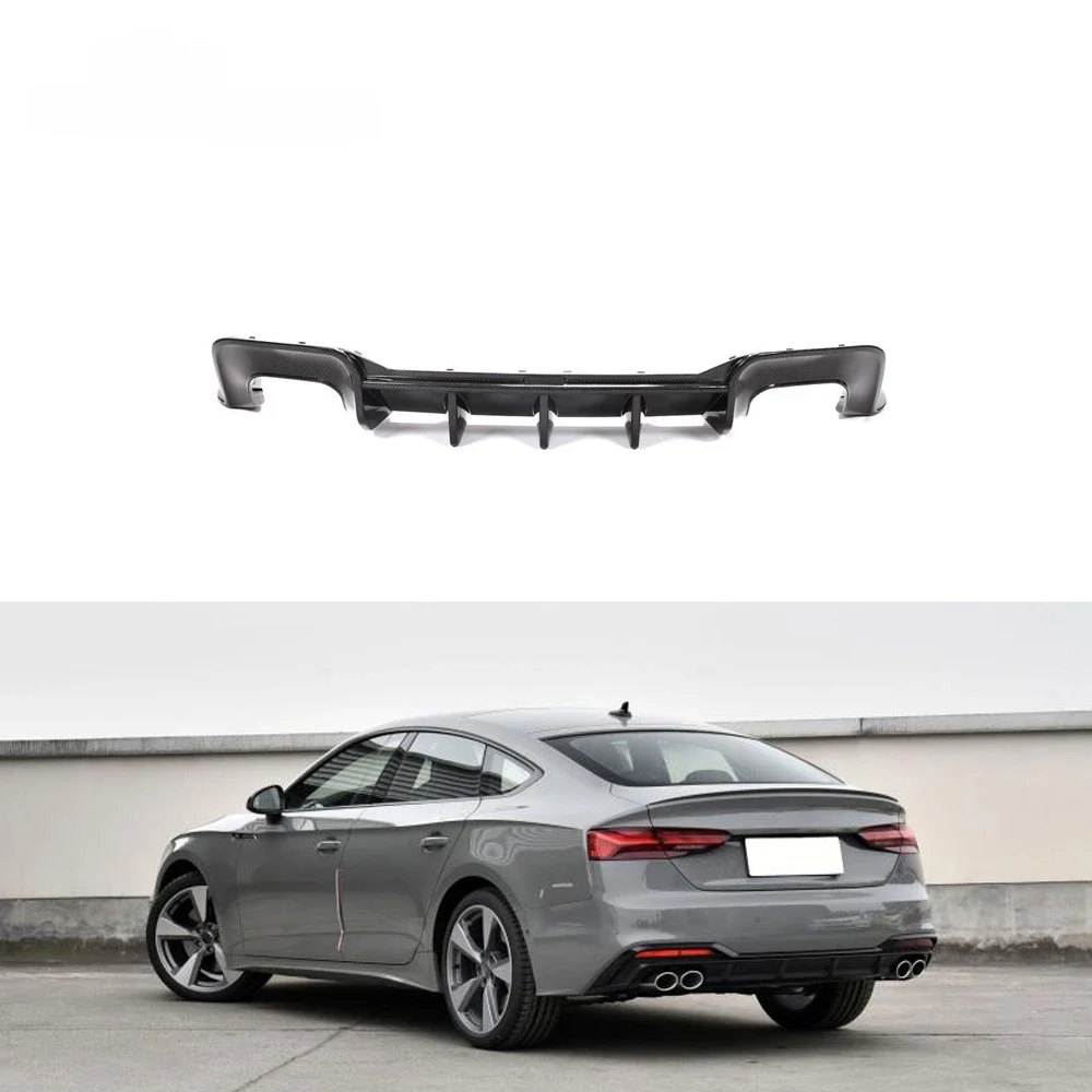 

Задний диффузор автомобиля Prepreg Dry Carbon Fiber S5 для Audi S5 B9 A5 SLINE Sportback 4-дверный 2020 2021