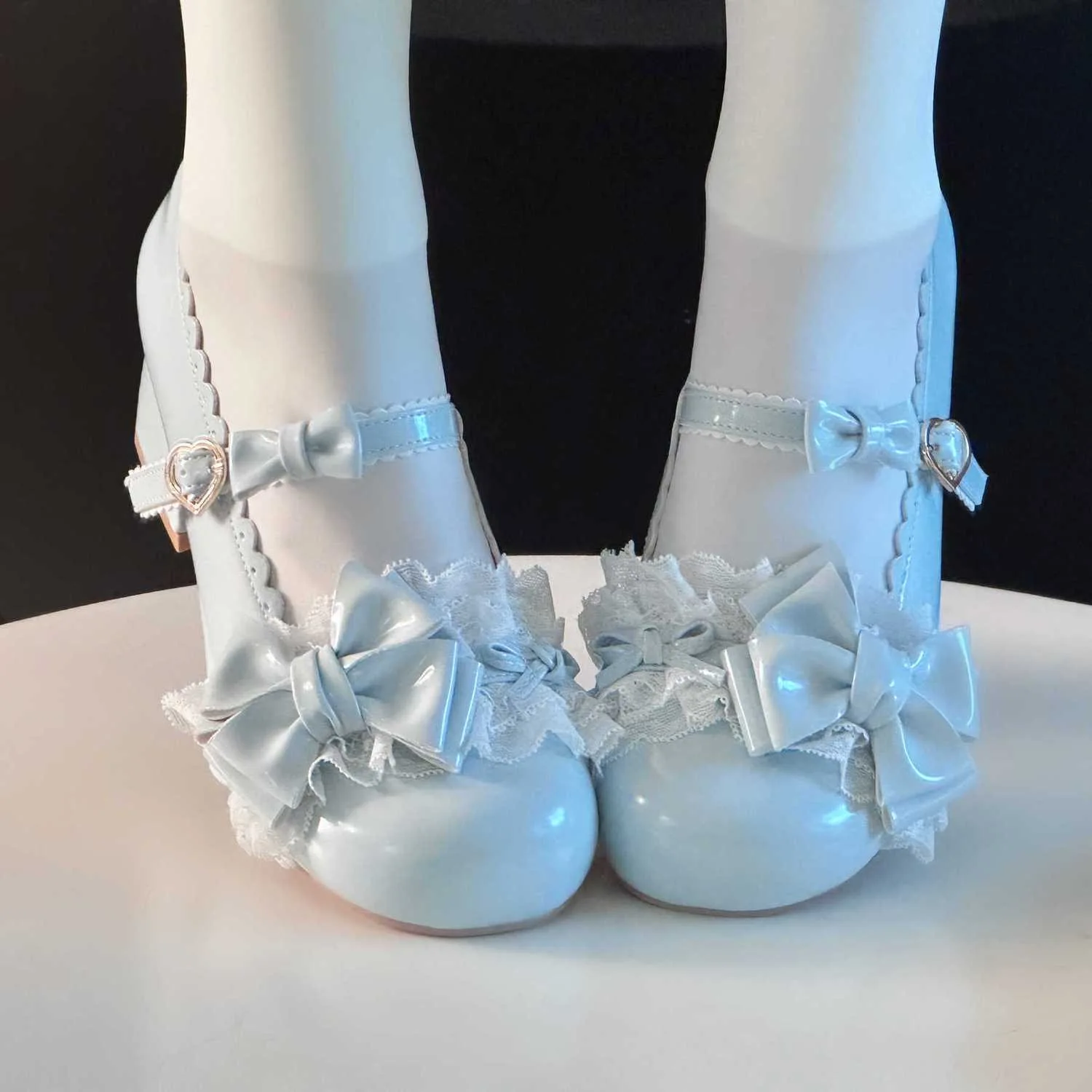 

Original Lolita Round Toe Lace Single Shoe Sweet Girl Leather Shoes Daily Soft Girl Cute Student Lo Shoes