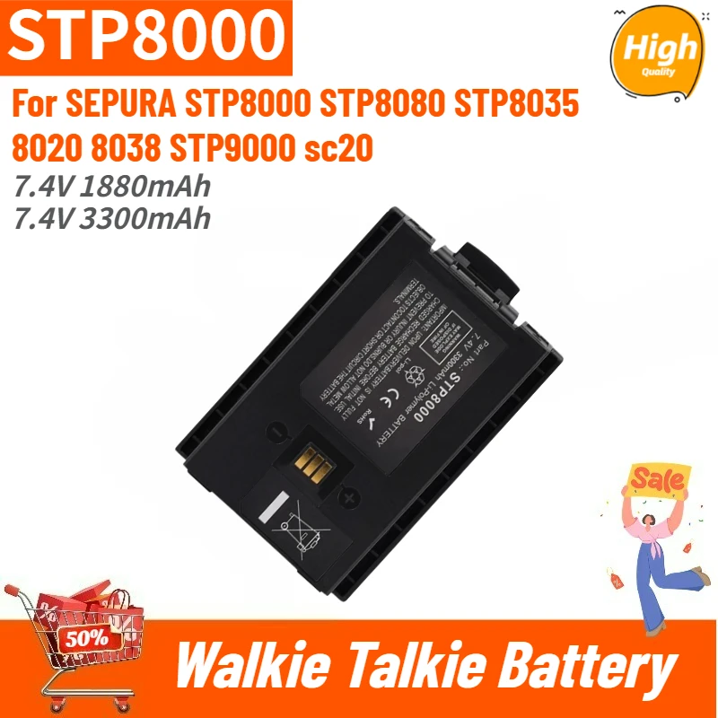 

Новый высококачественный аккумулятор STP8000 7,4 В 1880 мАч для Sepura STP8038 STP8020 STP8080 STP8035 8020 8038 STP9000 Sc20 Walkie Talkie