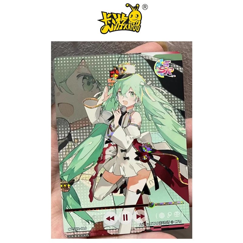 Kayou SSR series (001-012) Collection card Hatsune Miku Megurine Luka Anime characters Bronzing flash card Christmas gift toys