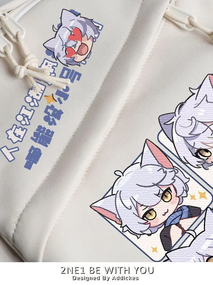 Qimaojun سبعة ليال من التنين الشباب الطرفية القط Xiaojiu لطيف طالب المدرسة الثانوية مزدوجة حقيبة ظهر تحمل على الكتف ل