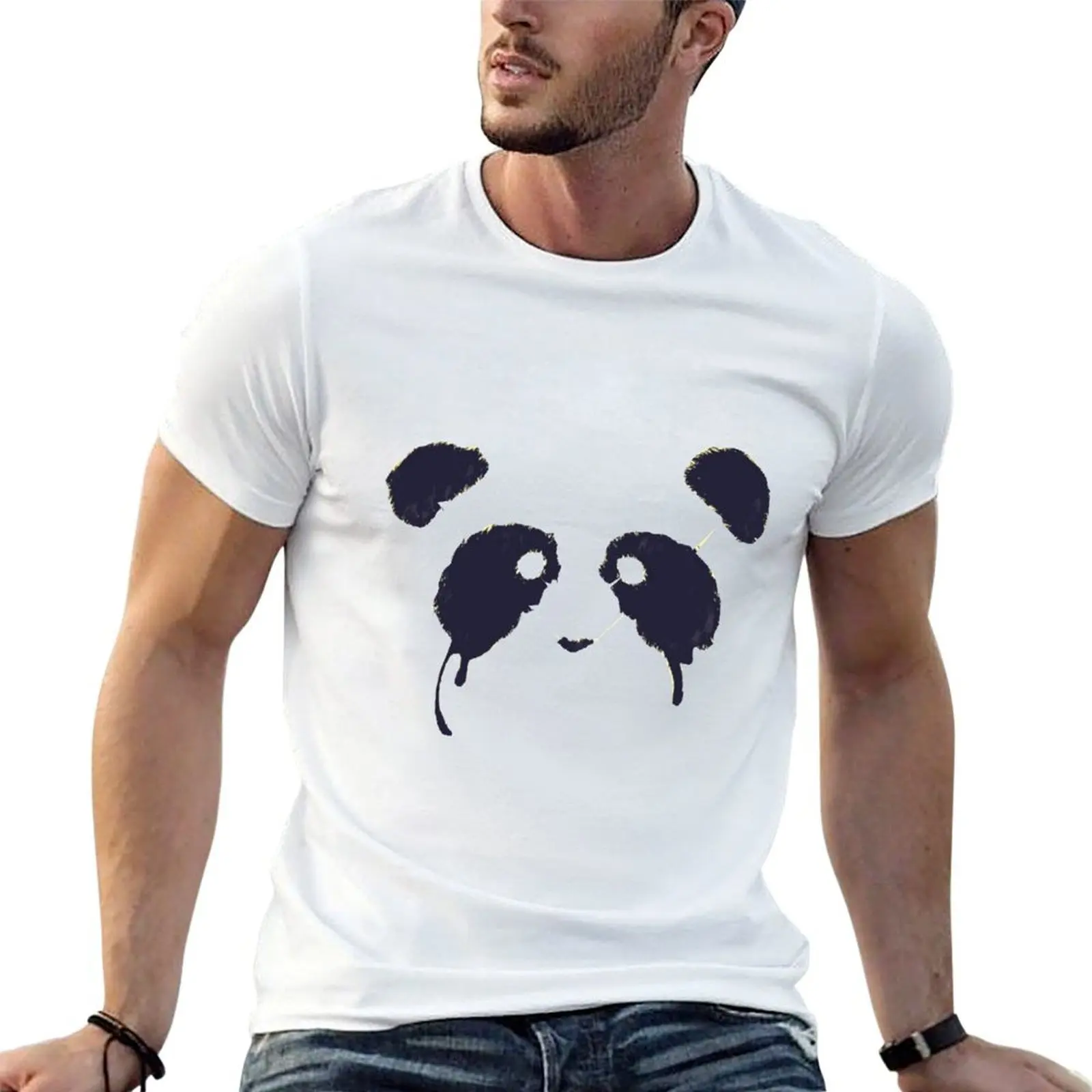 

for T-Shirt man printed high tshirt 100% cotton shirts t cotton t shirts quality panda