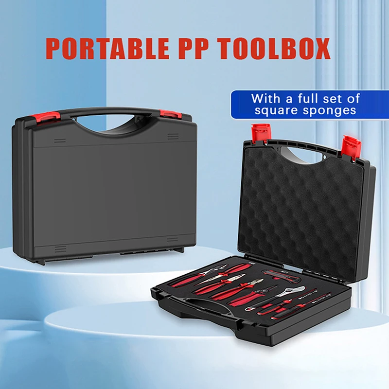 Car Electronic Component Storage Box Portable Instrument Storage Plastic Box Handle Tool Box