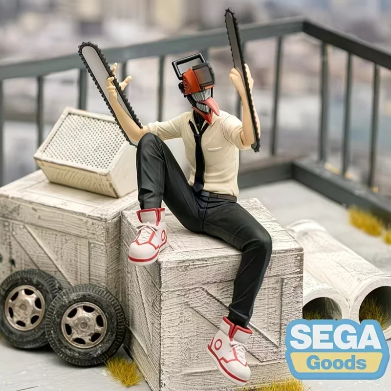 정품 세가 체인소맨 덴지 PVC 애니메이션 피규어 모델 데스크탑 장식품 장난감 선물 수집가 피규어 장난감 새 상품 미개봉