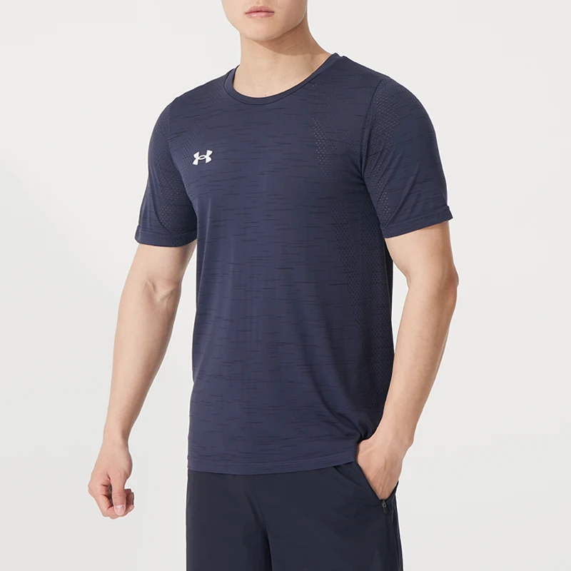 

Under Armour Мужская футболка с короткими рукавами для бега, фитнеса и тренировок, эластичная модная футболка с круглым вырезом 25500518-013