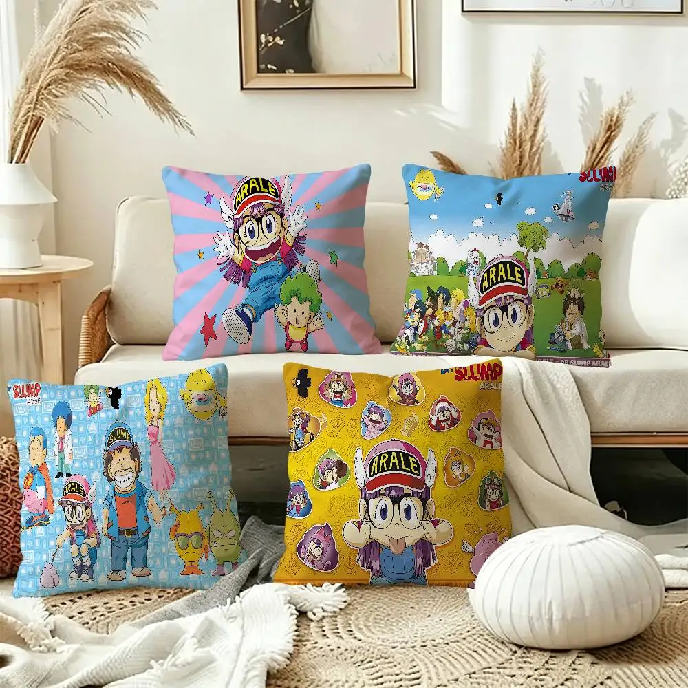 Funda de almohada Dr Slump Anmie A-Aralees, funda para cojín de sofá, decoración para el hogar, regalo para niños