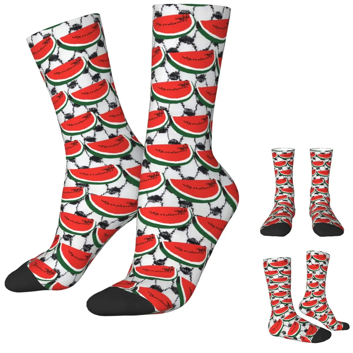 Men's Socks This Is Not  Watermelon Stockings Winter Harajuku Medium Soft Socks Printed Cycling Anti Sweat Socks