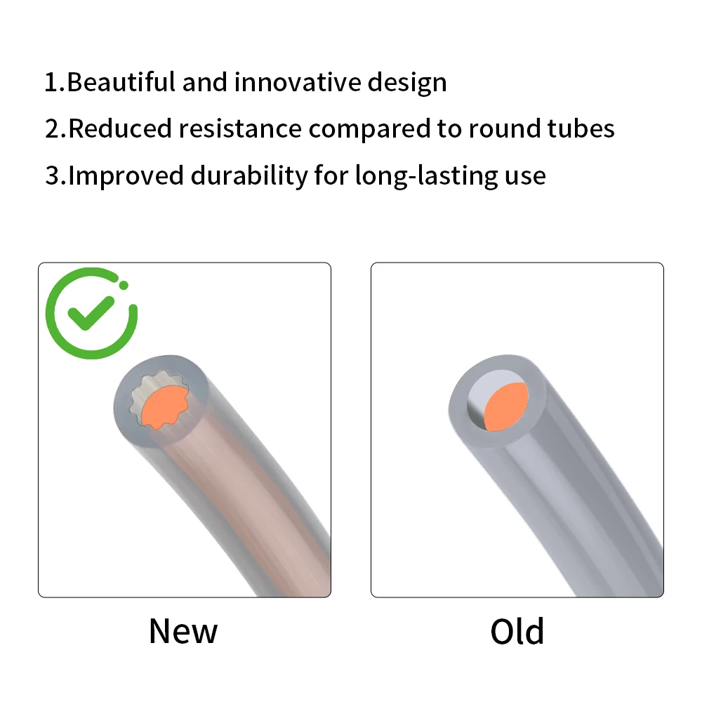 ل بامبو مختبر كرياليتي فورون Anycubic ستار على شكل أنبوب PTFE 4 مللي متر OD مقاومة منخفضة مقاومة درجات الحرارة العالية أنبوب PTFE #4