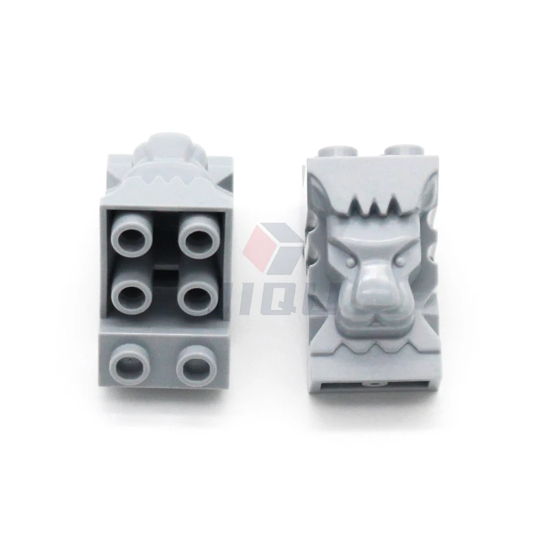 2x3x3 Lion Head Wall Bricks MOC Building Blocks Parts Compatible 30274 Bulk Accessories City Construction Enlighten DIY Kid Toys